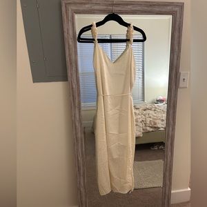 Naked Zebra White Silk Dress
